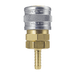 4604 ZSi-Foster Quick Disconnect 1-Way Manual Socket - 1/4" ID - Hose Stem - Brass/Steel