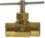 709134-02 Midland Lead Free Needle Valve - 1/8" Female Pipe x 1/8" Female Pipe - Brass