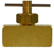 46056 (46-056) Midland Needle Valve Fitting - 1/4" Female Pipe x 1/4" Female Pipe - Brass