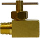 46060 (46-060) Midland Needle Valve Fitting - 1/8" Male Pipe x 1/8" Female Pipe - Brass