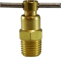 46080 (46-080) Midland Drain Cock Fitting - Internal Seat with Pin Handle - 1/8" Male Pipe - Brass