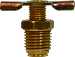 46085 (46-085) Midland Drain Cock Fitting - Radiator Type External Seat - 1/8" Male Pipe - Brass