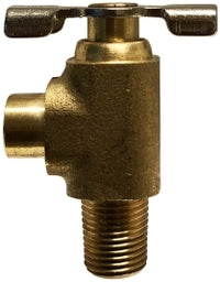 46089A (46-089A) Midland Drain Cock Fitting - Bibb Valve - 1/4" Male Pipe - Industry #6660 - Brass