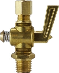 46130 (46-130) Midland Shut-Off Cock Fitting - 1/4" Compression x 1/8" Male Pipe - Brass