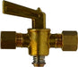 46142 (46-142) Midland Shut-Off Cock Fitting - 3/8" Compression x 3/8" Compression - Brass