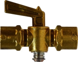 46151 (46-151) Midland Shut-Off Cock Fitting - 1/8" Female Pipe x 1/8" Female Pipe - Brass