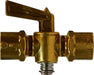 46152 (46-152) Midland Shut-Off Cock Fitting - 1/4" Female Pipe x 1/4" Female Pipe - Brass