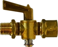 46160 (46-160) Midland Shut-Off Cock Fitting - 1/8" Male Pipe x 1/8" Female Pipe - Brass