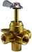 46255 (46-255) Midland M-114-MID with Click 360° 4 Way Ball Valve - Bottom Outlet - 1/4" Female Pipe - Brass