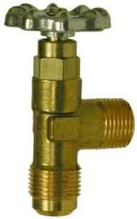 46485 Midland Specialty Valve Fitting - Truck Valve - 90° Elbow - 1/2" Male Pipe x 5/8" Male Flare - Brass