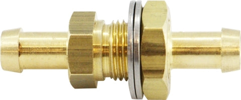 46540 (46-540) Midland Marine Bulkhead Fitting - 5/16" Hose ID - 2.37" Length - Brass