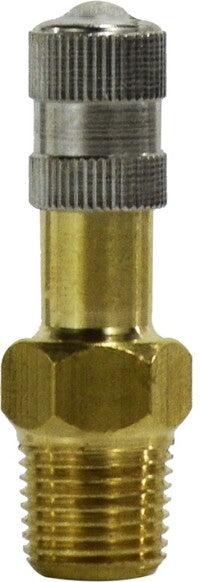 46621 (46-621) Midland Pneumatic Tank & Vent Valve - 1/8" NPT x Inflation Needle Thread - 1.207" Long Spring Core - Brass