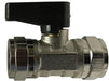 46551 (46-551) Midland  - Mini Ball Valve - 1/4" Female Pipe x 1/4" Female Pipe - Chrome Plated Brass