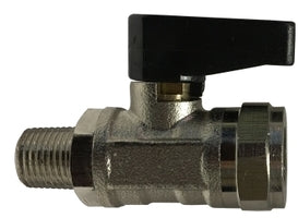 46661 (46-661) Midland  - Mini Ball Valve - 1/4" Male Pipe x 1/4" Female Pipe - Chrome Plated Brass