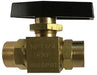 46832 (46-832) Midland Industrial Instrumentation Panel Mount Ball Valve - 1/4" Female Pipe x 1/4" Female Pipe - Brass