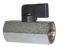 46922I (46-922I) Midland Mini Ball Valve - 1/4" Female NPT x 1/4" Female NPT - Chrome Plated Brass