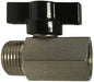 46933T (46-933T) Midland Mini Ball Valve - Tee Handle (Viton Seals) - 1/2" Male NPT x 1/2" Female NPT - Chrome Plated Brass