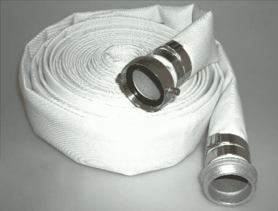 4705-0200-050AB Jason Industrial 4705 Municipal Grade Single Jacket (SJ) Mill Discharge Hose Assembly - White - 230 PSI - 2" ID - M x F AB Pin Lug w/ 5/8" Bands - 50ft