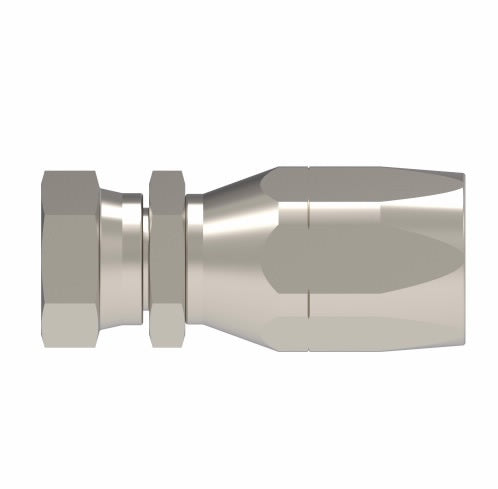 259-4721-6-6 Aeroquip by Danfoss | Female 37° JIC Swivel 100R2 Skive Style Reusable Hose Fitting | -06 Female 37° JIC Swivel x -06 Reusable Hose End | 316 Stainless Steel