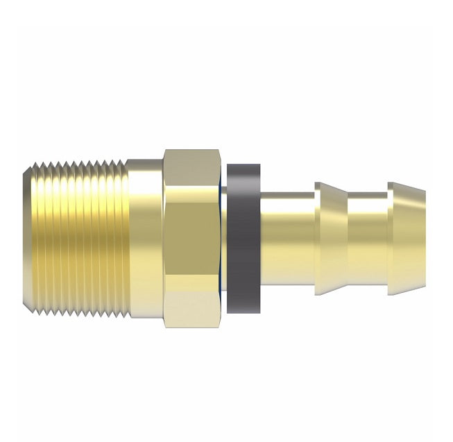 4738-2-4B Aeroquip by Danfoss | Male Pipe Socketless Reusable Hose Fitting | -02 Male Pipe x -04 Push-On Hose Barb | Brass