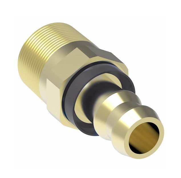4738-16-16B Aeroquip by Danfoss | Male Pipe Socketless Reusable Hose Fitting | -16 Male Pipe x -16 Push-On Hose Barb | Brass