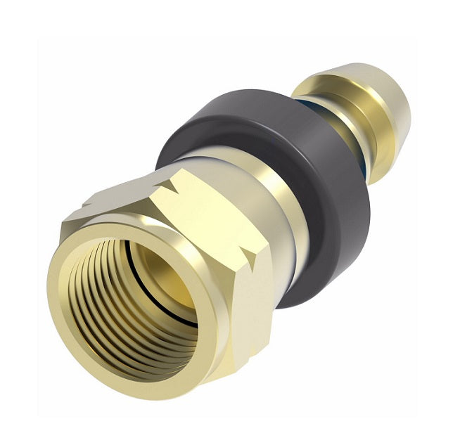 4739-6B Aeroquip by Danfoss | Male SAE 45° Socketless Reusable Hose Fitting | -06 Male Pipe x -06 Push-On Hose Barb | Brass