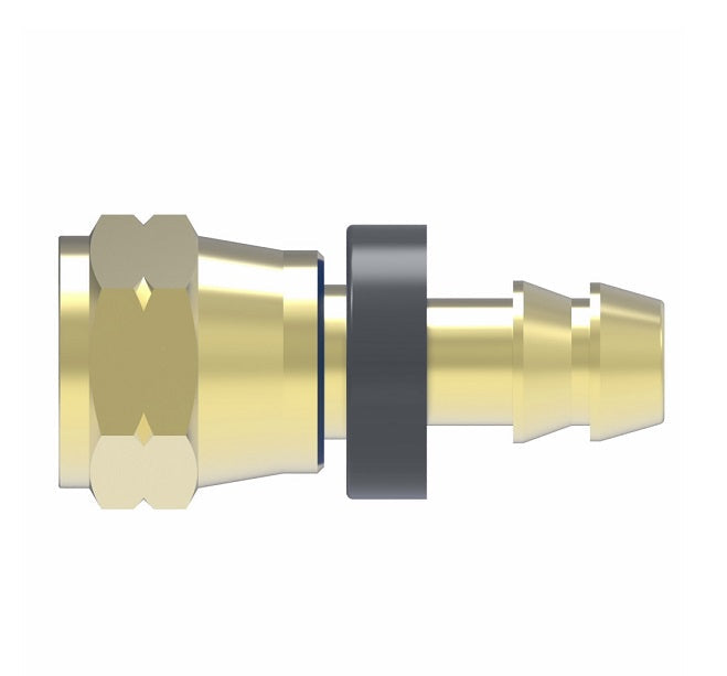 4739-6B Aeroquip by Danfoss | Male SAE 45° Socketless Reusable Hose Fitting | -06 Male SAE 45° x -06 Push-On Hose Barb | Brass