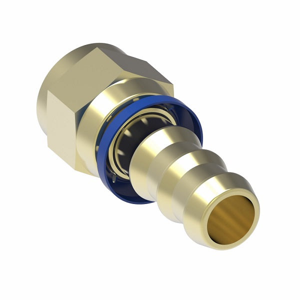 4741-12B Aeroquip by Danfoss | Male 37° JIC Socketless Reusable Hose Fitting | -12 Male 37° JIC x -12 Push-On Hose Barb | Brass