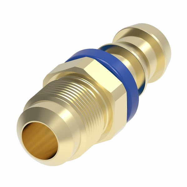 4742-8B Aeroquip by Danfoss | Male SAE 45° Flare Socketless Reusable Hose Fitting | -08 Male SAE 45° Flare x -08 Push-On Hose Barb | Brass