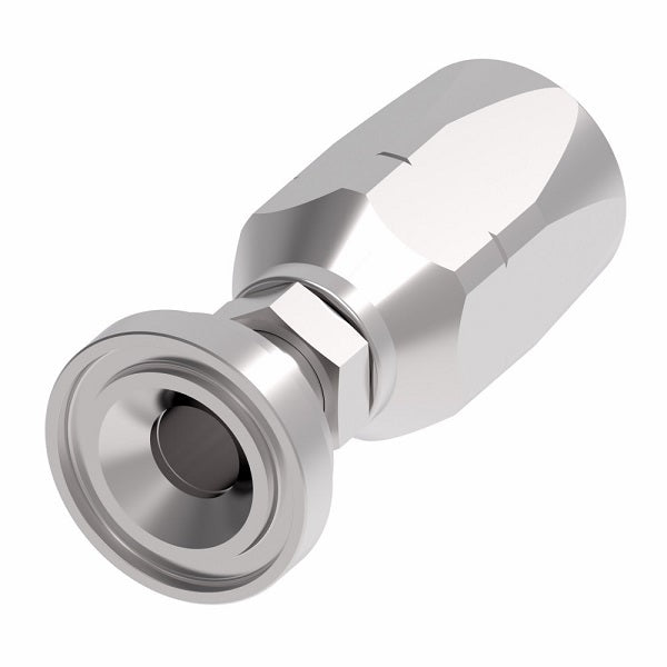 4744-24-20S Aeroquip by Danfoss | Code 61 Split Flange SAE J518 100R2 Skive Style Reusable Hose Fitting | -24 Code 61 Split Flange x -20 Reusable Hose End | Steel