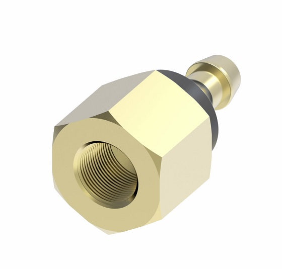 4753-4-4B Aeroquip by Danfoss | Female Pipe Socketless Reusable Hose Fitting | -04 Female Pipe x -04 Push-On Hose Barb | Brass