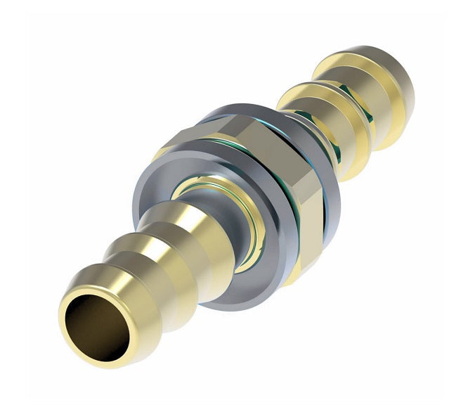 4772-4B Aeroquip by Danfoss | Hose Mender Socketless Reusable Hose Fitting | -04 Push-On Hose Barb x -04 Push-On Hose Barb | Brass