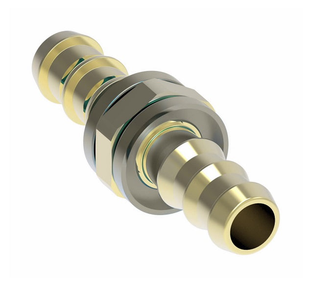 4772-8B Aeroquip by Danfoss | Hose Mender Socketless Reusable Hose Fitting | -08 Push-On Hose Barb x -08 Push-On Hose Barb | Brass