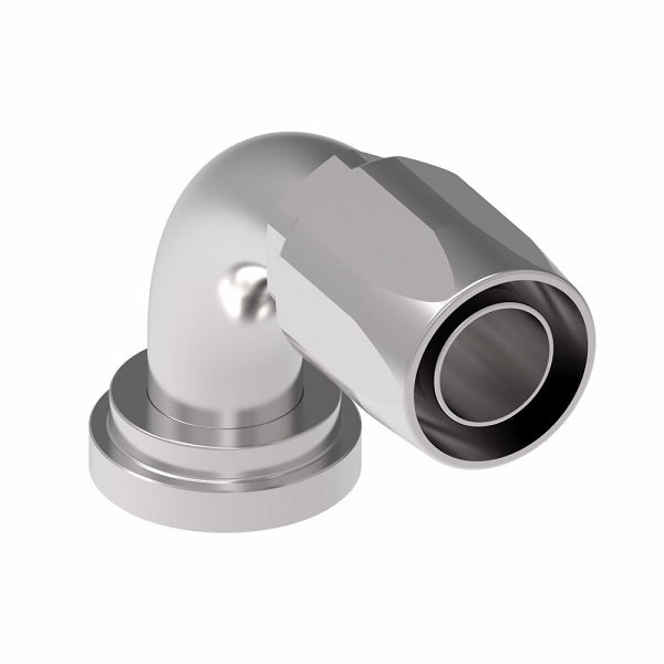 4779-24S Aeroquip by Danfoss | SAE Code 61 Split Flange 90° Elbow (SAE J518) 100R5 Reusable Hose Fitting | -24 Code 61 Split Flange x -24 Reusable Hose End | Steel