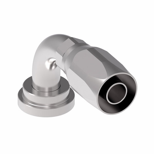 4779-12S Aeroquip by Danfoss | SAE Code 61 Split Flange 90° Elbow (SAE J518) 100R5 Reusable Hose Fitting | -12 Code 61 Split Flange x -12 Reusable Hose End | Steel