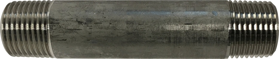 48043 (48-043) Midland Schedule 40 Welded Nipple - 3/8" Diameter x 2-1/2" Length - 304 Stainless Steel