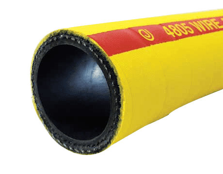 4805-0400-100 by Jason Industrial | 4805 Series | Wire Reinforced Air Hose | 600 PSI | 4" ID | 4.88" OD | Bright Yellow | NR/SBR | 100ft