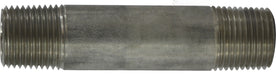 48064 (48-064) Midland Schedule 40 Welded Nipple - 1/2" Diameter x 3" Length - 304 Stainless Steel