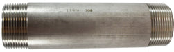 48126 (48-126) Midland Schedule 40 Welded Nipple - 1-1/4" Diameter x 4-1/2" Length - 304 Stainless Steel