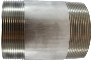 48220 (48-220) Midland Schedule 40 Welded Nipple - 4" Diameter x 2-7/8" Length (Close) - 304 Stainless Steel