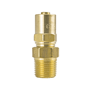 4P13 ZSi-Foster Reusable Hose Fitting - Non Swivel Adapter - 1/2" ID x 13/16" OD - 3/8" MPT - Brass