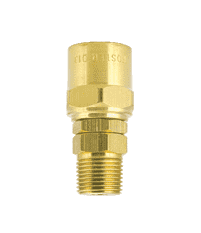 4D13MS ZSi-Foster Reusable Hose Fitting - Swivel Under Pressure Adapter - 3/8" ID x 13/16" OD - 3/8" MPT - Brass