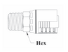 4GC01-32x32 Couplamatic Grip Crimp 4GC Series Coupling - NPTF - Male Solid - 2" Hose ID - 2-11-1/2 Thread Size