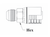 4GC08-8x10 Couplamatic Grip Crimp 4GC Series Coupling - JIC 37° - Male Solid - 1/2" Hose ID - 7/8x14 Thread Size