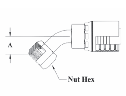 4GC25-24x24 Couplamatic Grip Crimp 4GC Series Coupling - JIC 37° - 45° Female Swivel - 1-1/2" Hose ID - 1-7/8x12 Thread Size