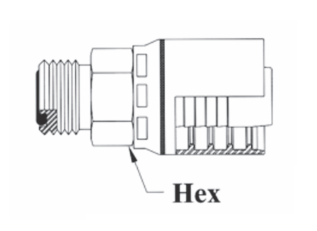 4GC29-12x12 Couplamatic Grip Crimp 4GC Series Coupling - O-Ring Face Seal (ORF) - Male Solid - 3/4" Hose ID - 1-3/16x12 Thread Size