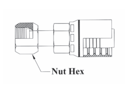4GC30-8x10 Couplamatic Grip Crimp 4GC Series Coupling - O-Ring Face Seal (ORF) - Female Swivel - 1/2" Hose ID - 1x14 Thread Size