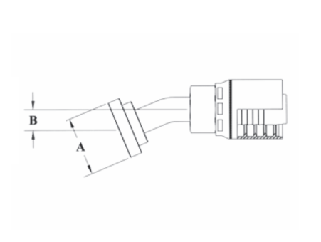 4GC48-12x12 Couplamatic Grip Crimp 4GC Series Coupling - Code 61 Split Flange - 22-1/2° Bend - 3/4" Hose ID - 3/4" Flange Size