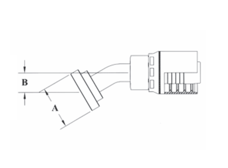 4GC49-12x12 Couplamatic Grip Crimp 4GC Series Coupling - Code 61 Split Flange - 30° Bend - 3/4" Hose ID - 3/4" Flange Size