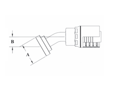 4GC49-16x16 Couplamatic Grip Crimp 4GC Series Coupling - Code 61 Split Flange - 30° Bend - 1" Hose ID - 1" Flange Size